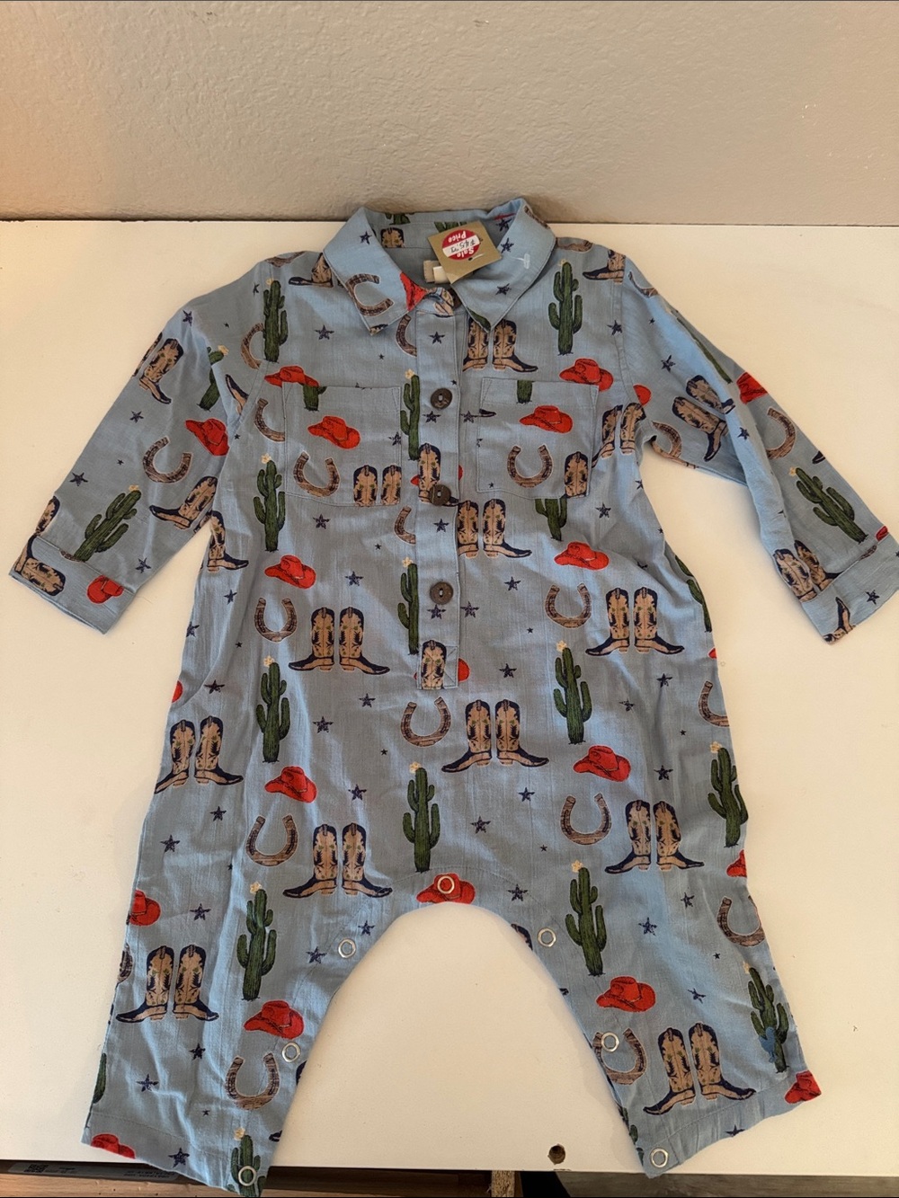 Blue Rooster Western Cowboy Jumpsuit 12-18M NWT